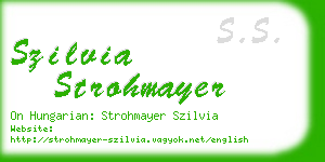 szilvia strohmayer business card